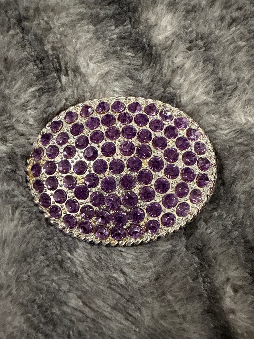 Purple Crystal Belt Buckle